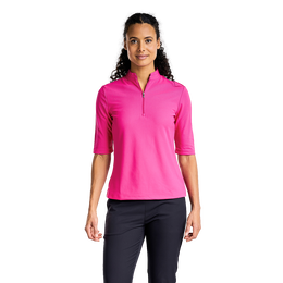 Noa Magenta Fever 3/4 Sleeve Polo Shirt